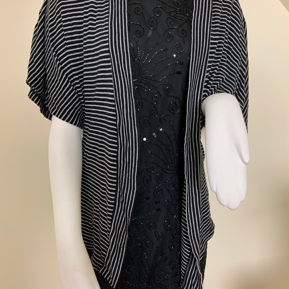 Banana Republic striped cropped cardigan